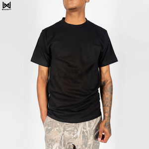 Camiseta de streetwear personalizada al por mayor, unisex, de algodón peinado 100% de alto gramaje, camiseta premium lisa OEM - Product Image 1