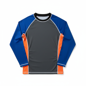 Chemise de surf professionnelle à séchage rapide en polyester/nylon UPF 50+ pour homme, manches longues, rashguard BJJ anti-UV, logo frontal, 220g - Product Image 6