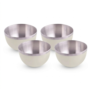 Ensemble de bols de service en acier inoxydable Euro Cuisine de qualité supérieure 3 pièces en métal durable avec un design élégant pour une utilisation en cuisine - Product Image 1