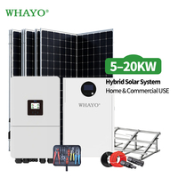 Système d'énergie solaire hybride Whayo Home avec stockage sur batterie, onduleur solaire et alimentation de secours pour une électricité fiable et efficace