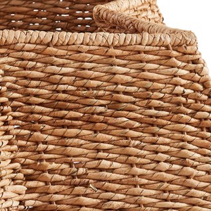 Cubierta de Cesta Cuadrada de Pasto Marino Tejido Natural para Base de Árbol de Navidad, Decoración Festiva para el Hogar - Product Image 4