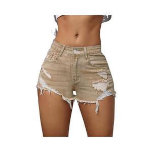 Best Quality <b>Low</b> MOQ Mid Waist Baggy Denim Shorts Casual Wear 100% Cotton Solid Eco-Friendly for Men - Product Image 1
