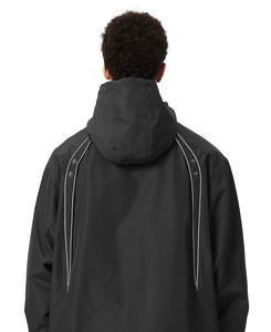 Chaquetas de Lluvia de Lona Unisex con Logotipo Personalizado al por Mayor, 100% Algodón, Impermeables, Transpirables, con Capucha y Diseño de Letras - Product Image 4