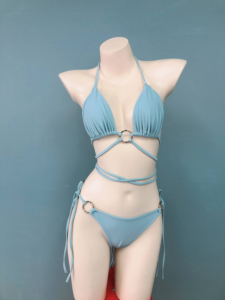 Women's Casual Printed <b>Bikini</b> <b>Set</b> 2 Piece High Waist Polyester Swimsuit Breathable Beachwear Summer Swimwear - Product Image 3