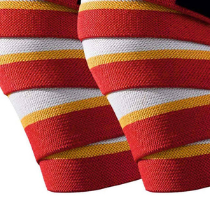 Vendas para Rodillas con Diseño de Rayas Multicolor, Cierre Ajustable de Gancho y Bucle, Soporte para Levantamiento de Pesas y Powerlifting - Product Image 4