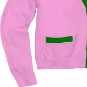 Long Sleeve College University Winter Knitted <b>Cardigan</b> <b>Sweater</b> with Embroidery - Product Image 6