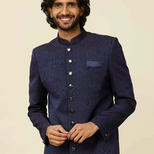 Traje Tradicional Real para Hombre, Salwar Kameez Pakistaní Indio, Atuendo de Novio, Premium, Sin Arrugas, Protección Solar - Product Image 1