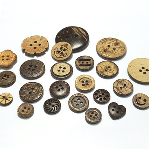 Hebilla de botón de coco láser, material natural, bonito - Product Image 2