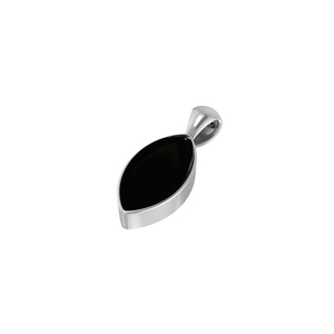 Colgante y Amuleto de Ónix Negro Chapado en Plata Premium con Corte Cabujón en Forma de Pera, Marquesa y Oval en Engaste de Bisel de Lujo - Product Image 3