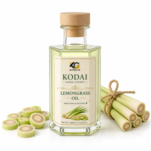 Aceite Esencial de Limoncillo de Tamil Nadu 100% Puro y Natural de Primera Calidad, Destilado al Vapor, para Aromaterapia y Cuidado Facial, Kodai Global Export - Product Image 1