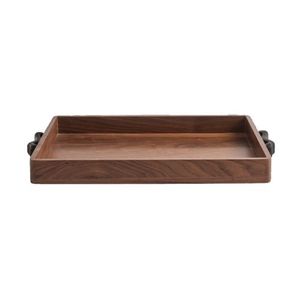 Handcrafted mango wooden serving tray rectangular shape with handles perfect <b>for</b> dining table <b>kitchen</b> serving <b>decor</b> - Product Image 2