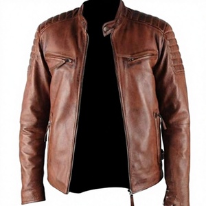 Unisex Racer <b>Jacket</b> Genuine Sheep Calf Leather Canvas Winter Windproof Waterproof Multi-Color Low Price <b>Men's</b> <b>Lightweight</b> <b>Jacket</b> - Product Image 6