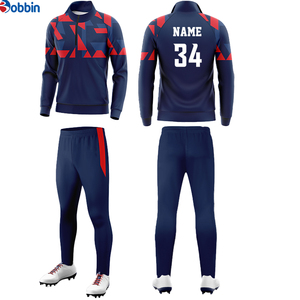 Trajes de fútbol personalizados de gran venta con logo, ropa deportiva con cremallera de un cuarto, sudaderas que mantienen el calor, ropa de entrenamiento para equipos de fútbol, chándales. - Product Image 2