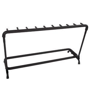 Supporto per Chitarre a 9 Scomparti Nero per Conservazione Sicura degli Strumenti - Product Image 2