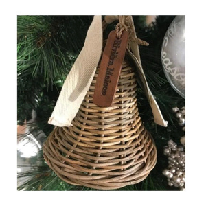 Handwoven Rattan <b>Christmas</b> Bells from Vietnam for Holiday Tree Decor Gift Shops and Seasonal Retail Collections - Product Image 4