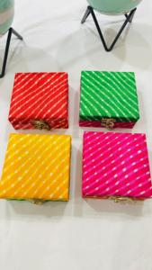 Premium Traditional Rajasthani Lehriya Wooden Cash <b>Box</b> <b>for</b> Indian Wedding <b>Gifting</b> and <b>Jewellery</b> - Product Image 3