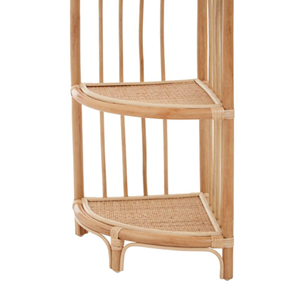 Wholesale Natural Rattan <b>Corner</b> Shelf Eco-Friendly Woven Standing Minimalist Home Office Bookcase <b>Cabinet</b> Storage Organizer Home - Product Image 4