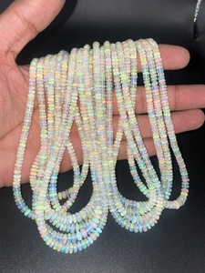 Perles rondes facettées en opale éthiopienne naturelle de haute qualité, 3 mm, 16 pouces, brillantes, pour la fabrication de bijoux - Product Image 2