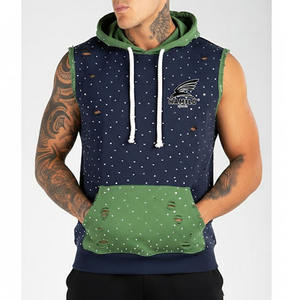 Sudaderas sin Mangas para Hombre, Diseño OEM, Moda, Más Vendidas, Ligeras, para Fitness, Básicas, Mezcla de Algodón - Product Image 1