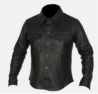 Veste en cuir pour homme sur mesure, col montant, logo frontal, style club, coupe décontractée, haute qualité, noir