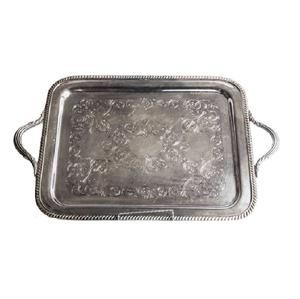 Offres Spéciales : Plateaux de Service Rectangulaires en Aluminium Finition Argentée pour Table à Manger, Aliments et Boissons – Fournitures pour la Maison et les Hôtels - Product Image 2