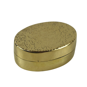 Caja de joyería de latón real brillante para hostelería, artículos religiosos, con tapa, elegante contenedor de metal real para frutos secos, recipientes para almacenamiento de dulces - Product Image 5