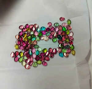 100% calidad Natural Multi turmalina sin forma cabujón liso elegante piedra preciosa suave para cabujón suelto hecho a mano joyería - Product Image 2