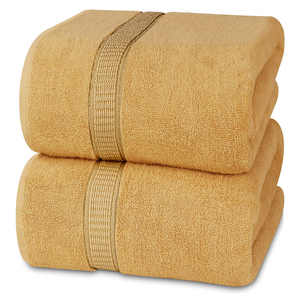 Serviette de bain en coton de couleur unie, rectangulaire, teinte, pour usage domestique - Product Image 1