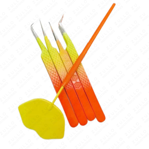 Professional Two Tone Custom Lash Extension Tweezers Stainless Steel Diamond Grip Pointed Tip Eyelash Care Beauty <b>Tool</b> - Product Image 6