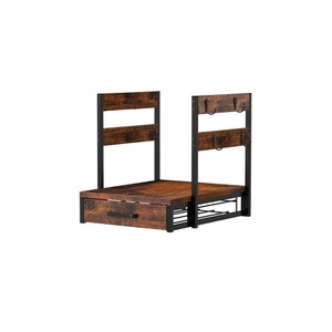 Organisateur de station à café en bois pour comptoir, avec tiroir porte-capsules K-Cup, 8 crochets latéraux pour tasses, support pour machine à café et rangement pour capsules - Product Image 2