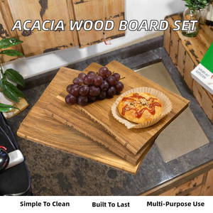 Natural <b>Wooden</b> Chopping Board Thick Durable Cutting Surface <b>for</b> Kitchen Meat Vegetables Fruit <b>Slicing</b> With Juice Groove - Product Image 3