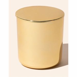 Envase de Metal Dorado de Lujo para Velas con Tapa Hermética, 10oz 12oz, Recipiente de Metal Dorado Mate para Fabricación de Velas, Venta al Por Mayor - Product Image 1