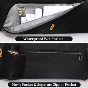 Sacs de voyage personnalisés brodés de luxe pour le sport, le basketball, la gym, le yoga, les week-ends, les voyages d'une nuit, les sacs de sport pour hommes et femmes - Product Image 4