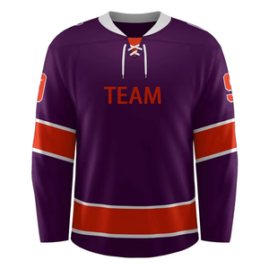 Camiseta de hockey sobre hielo sublimada personalizada con nombre del equipo impreso en la parte delantera, absorbe la humedad, manga larga, ajuste regular para hombre adulto - Product Image 6