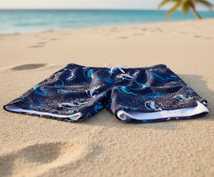 Shorts de Playa Personalizados para Hombre, Sublimados, 2 en 1, Shorts de Natación con Leggings de Compresión, Forro Interior, Secado Rápido, 100% Poliéster Satinado - Product Image 6