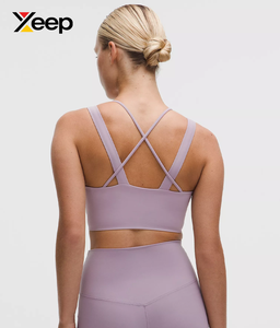 เสื้อชั้นในกีฬาโยคะคุณภาพสูงสำหรับผู้หญิง XEEP รุ่น XC-SB-100 แบบเรียบง่าย ระบายอากาศได้ดี สายปรับได้ แผ่นรองถอดออกได้ รองรับได้ดีเยี่ยม แห้งเร็ว - Product Image 2