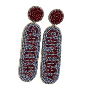 ต่างหูห้อยรูปดอกไม้ทำมือ ดีไซน์เก๋ เคลือบเงิน ประดับมุกเทียม สีแดงเลือดหมูและสีขาว สำหรับสาวๆ - Product Image 3