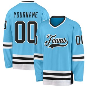 Maillots de hockey sur glace personnalisés - Impression par transfert thermique/numérique/broderie avec nom d'équipe personnalisé, 100% polyester, manches longues, unisexe - Product Image 5