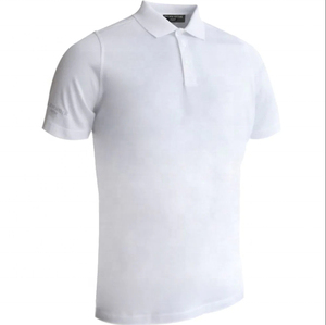 Chemise décontractée slim fit à manches courtes pour homme, en coton Pima de luxe, anti-plis, avec impression personnalisée et broderie de logo - Product Image 5