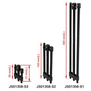 Jeu d'adaptateurs de douilles à chocs professionnels en phosphate de manganèse, 9 pièces, tige hexagonale de 1/4 pouce - Product Image 2