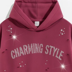 ผู้ผลิตโลโก้ตามสั่ง เสื้อฮู้ดดี้ฟลีซโอเวอร์ไซส์สำหรับผู้ชาย ผ้าหนานุ่ม สีแอปริคอตแบบสเปรย์  เสื้อพูลโอเวอร์สไตล์วินเทจ เสื้อฮู้ดดี้สตรีทแวร์สำหรับฤดูหนาว - Product Image 3