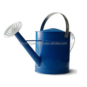 Arrosoir en métal Gardener Select en bleu avec des accents galvanisés, un produit connu pour sa construction durable et classique - Product Image 3