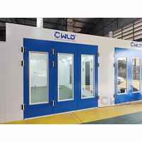 Cabine de peinture à rideau d'eau avec filtre humide en fer pour mobilier industriel WLD