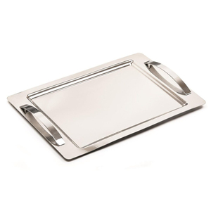 Bandeja decorativa de plata hecha a mano al por mayor, plato redondo de aluminio martillado y bandeja de metal para tocador, para mesa de hogar u hotel - Product Image 5