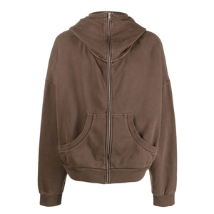 Sudaderas con Capucha y Sudaderas de Felpa de Algodón Teñido Liso de Primera Calidad, Sudadera con Capucha de Color Blanco de Alta Calidad y Peso Pesado, Estilo Urbano - Product Image 1