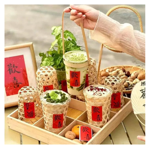 Porte-gobelets pliable en bambou écologique, design vintage pour la cuisine, le café, le restaurant, la décoration de table à domicile, taille personnalisée, approvisionnement en gros - Product Image 6