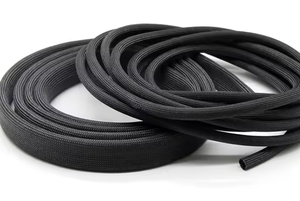 Manchon tressé en fibre de verre blanc/noir, résistant aux hautes températures (600°C), pour câbles basse tension, diamètre intérieur 25~50mm - Product Image 4