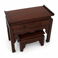 Table d'autel Taoïste Ngu Phuc en bois gravé Tam Viet Sindora, réutilisable, à un niveau, pour décoration de salon
