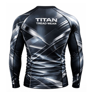 เสื้อแรชการ์ดสำหรับผู้ชายและผู้หญิง - น้ำหนักเบา ระบายอากาศได้ดี ยืดหยุ่นได้ ชุดออกกำลังกาย ป้องกันแบคทีเรีย แห้งเร็ว ป้องกันรังสียูวี แขนยาว - Product Image 4