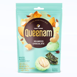 Drajeado de Cacao, Confitería de Chocolate, Bocadillos de Chocolate, OEM/ODM, Nueces de Almendra y Anacardo Cubiertas de Chocolate con Algas Marinas, 150G, HALAL, Gran Venta - Product Image 1